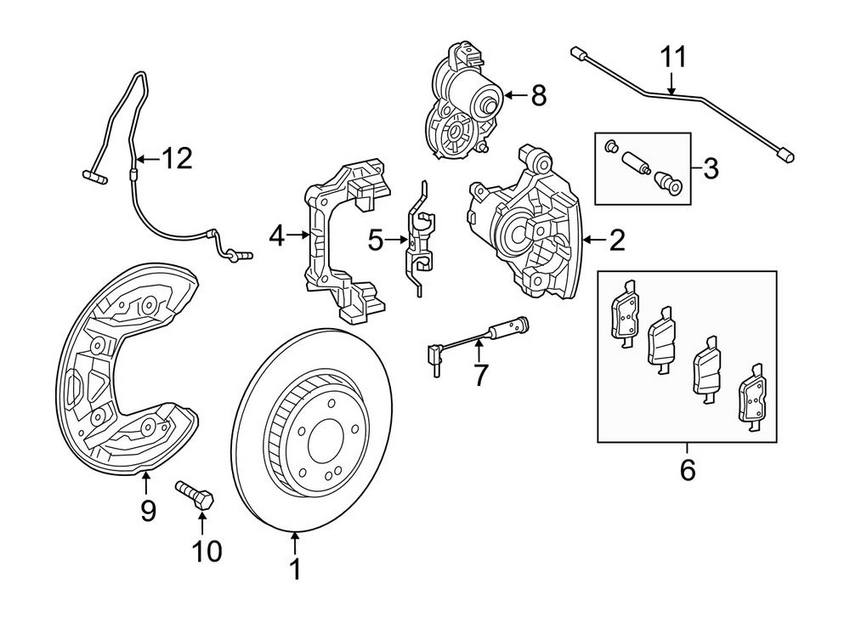 Mercedes ABS Wheel Speed Sensor - Rear 2059058503